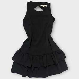 Womens Loft Black Dress With Ruffles